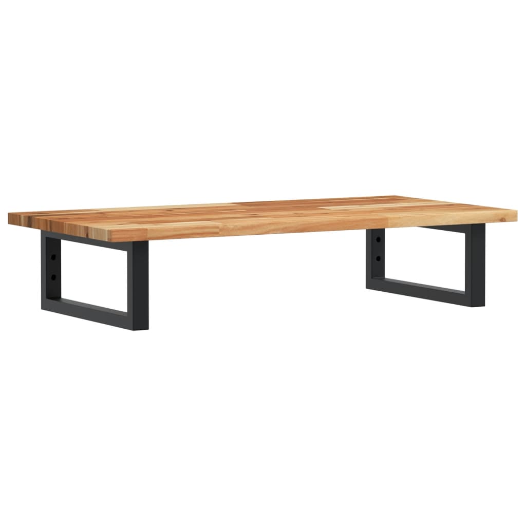 Ripiano a Parete per Lavabo-Mensole a Muro in Acciaio e Massello di Acacia 447566