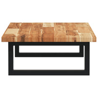 Ripiano a Parete per Lavabo-Mensole a Muro in Acciaio e Massello di Acacia 447566