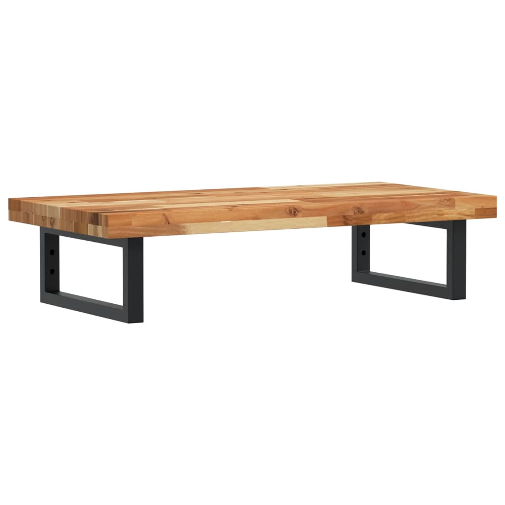 Ripiano a Parete per Lavabo-Mensole a Muro in Acciaio e Massello di Acacia 717313