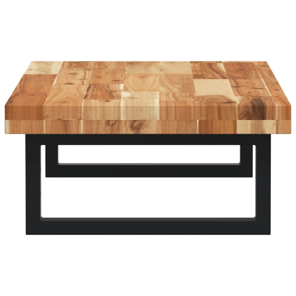 Ripiano a Parete per Lavabo-Mensole a Muro in Acciaio e Massello di Acacia 717313