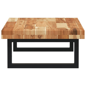 Ripiano a Parete per Lavabo-Mensole a Muro in Acciaio e Massello di Acacia 717313