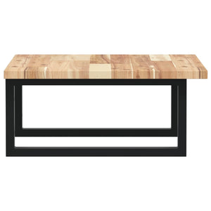 Ripiano a Parete per Lavabo-Mensole a Muro in Acciaio e Massello di Acacia 305238