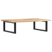 Ripiano a Parete per Lavabo in Acciaio e Massello di Acacia 3302781