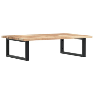 Ripiano a Parete per Lavabo in Acciaio e Massello di Acacia 3302781