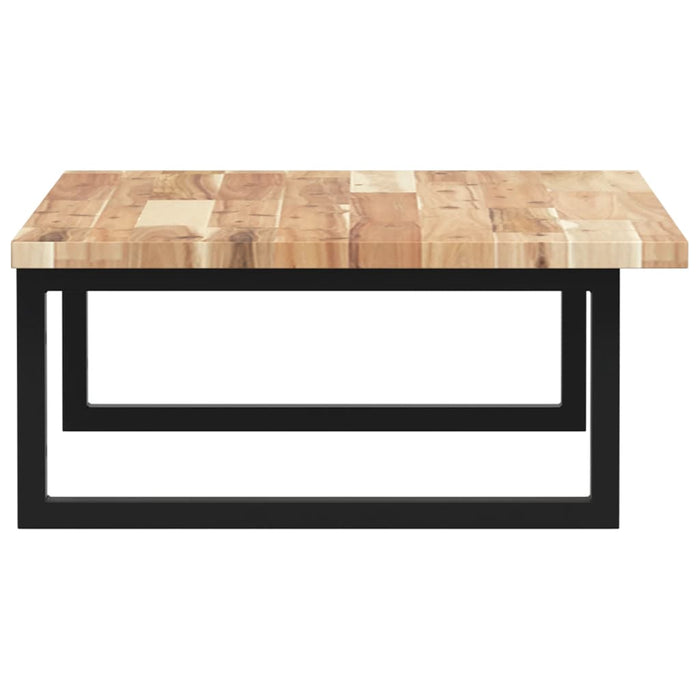 Ripiano a Parete per Lavabo in Acciaio e Massello di Acacia 3302781