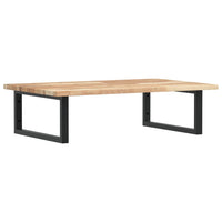 Ripiano a Parete per Lavabo-Mensole a Muro in Acciaio e Massello di Acacia 667164