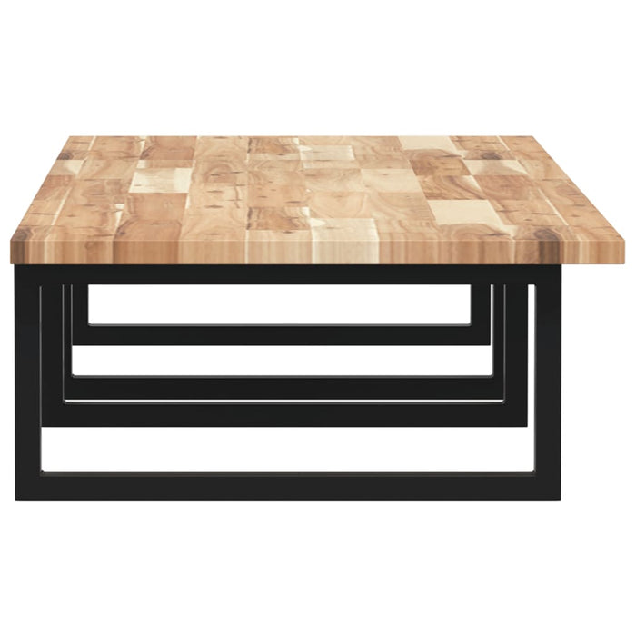 Ripiano a Parete per Lavabo in Acciaio e Massello di Acacia 3302789