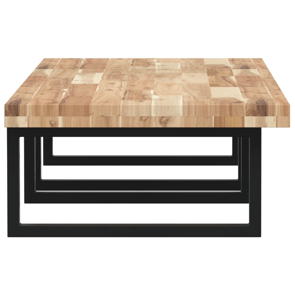 Ripiano a Parete per Lavabo-Mensole a Muro in Acciaio e Massello di Acacia 452792