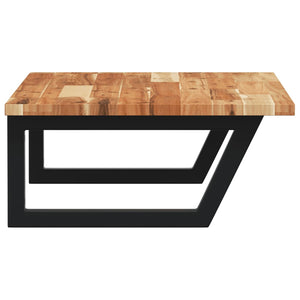 Ripiano a Parete per Lavabo in Acciaio e Massello di Acacia 3302835