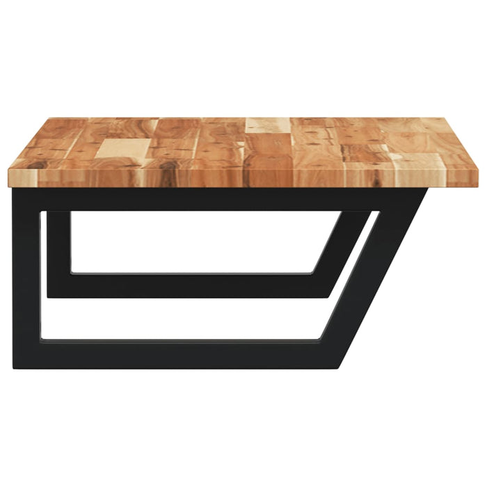 Ripiano a Parete per Lavabo in Acciaio e Massello di Acacia 3302835