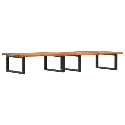 Ripiano a Parete per Lavabo in Acciaio e Massello di Acacia 3302841