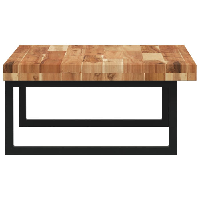 Ripiano a Parete per Lavabo-Mensole a Muro in Acciaio e Massello di Acacia 620072