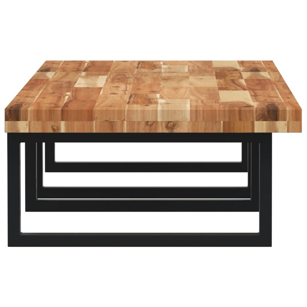 Ripiano a Parete per Lavabo-Mensole a Muro in Acciaio e Massello di Acacia 463991