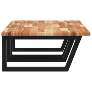 Ripiano a Parete per Lavabo in Acciaio e Massello di Acacia 3302931