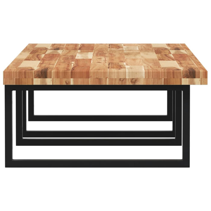 Ripiano a Parete per Lavabo in Acciaio e Massello di Acacia 3302949