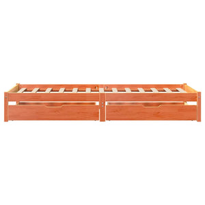 Letto senza Materasso Marrone Cera 90x200 cm Legno di Pino
