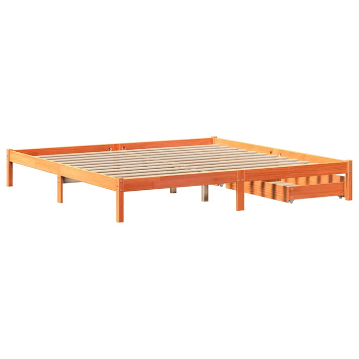 vidaXL Letto senza Materasso Marrone Cera 180x200 cm in Legno di Pino