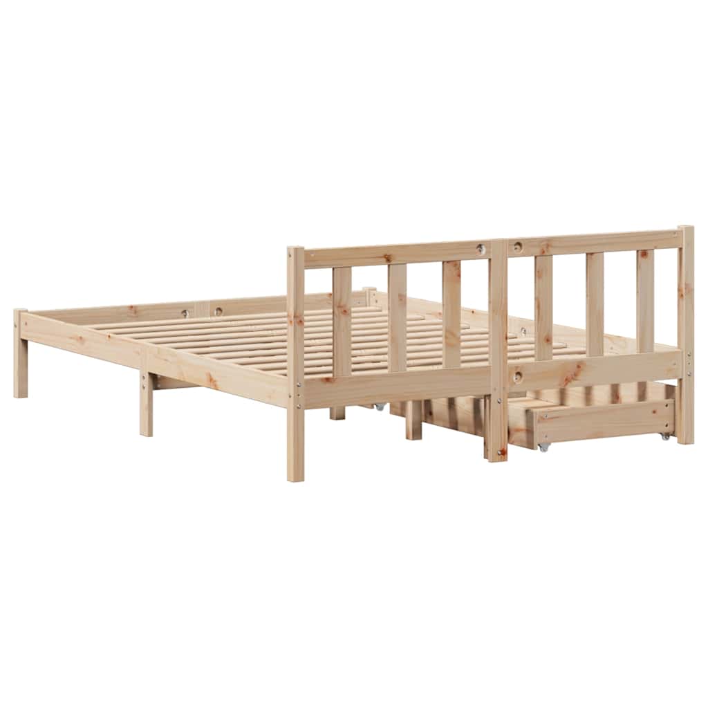 Letto senza Materasso 150x200 cm in Legno Massello di Pino 3301477