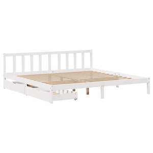 Letto senza Materasso Bianco 180x200 cm Legno Massello di Pino 3301482