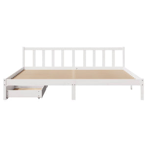 Letto senza Materasso Bianco 180x200 cm Legno Massello di Pino 3301482