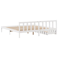 Letto senza Materasso Bianco 180x200 cm Legno Massello di Pino 3301482