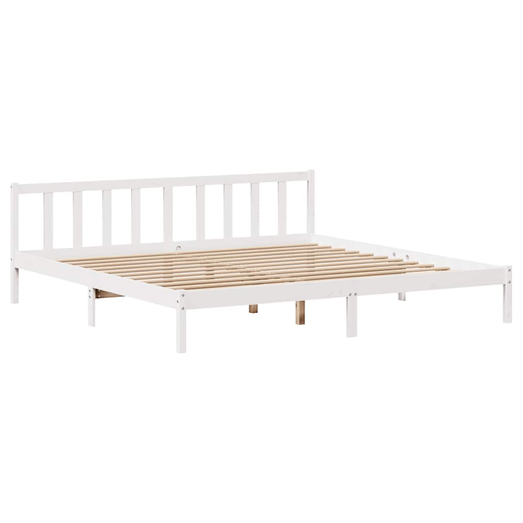 Letto senza Materasso Bianco 180x200 cm Legno Massello di Pino 3301482