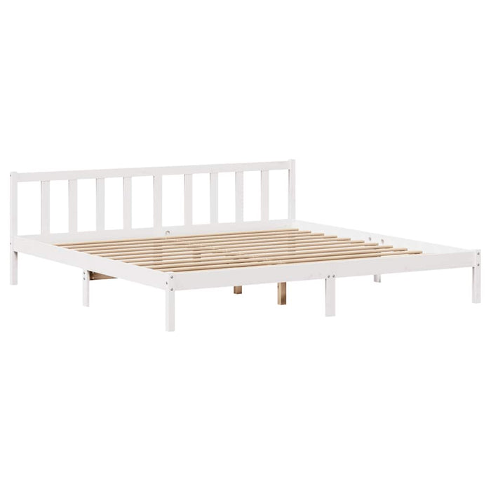 Letto senza Materasso Bianco 180x200 cm Legno Massello di Pino 3301482
