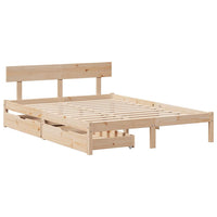 Letto senza Materasso 120x190 cm in Legno Massello di Pino 3301502