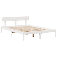Letto senza Materasso Bianco 120x190 cm Legno Massello di Pino 3301503