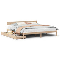 Letto senza Materasso 200x200 cm in Legno Massello di Pino 3301522