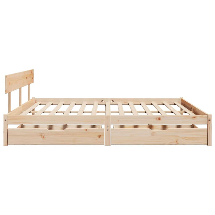 Letto senza Materasso 200x200 cm in Legno Massello di Pino 3301522