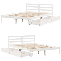 Letto senza Materasso Bianco 150x200 cm Legno Massello di Pino 3301543