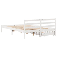 Letto senza Materasso Bianco 160x200 cm Legno Massello di Pino 3301545