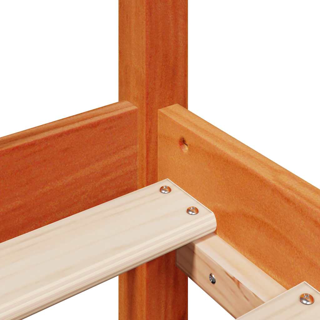 Letto senza Materasso Marrone Cera 90x200 cm Legno di Pino 3301555