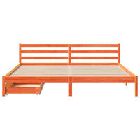 Letto senza Materasso Marrone Cera 200x200 cm in Legno di Pino 3301562