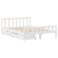 Letto senza Materasso Bianco 160x200 cm Legno Massello di Pino 3301584