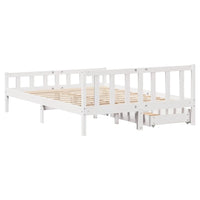 Letto senza Materasso Bianco 160x200 cm Legno Massello di Pino 3301584