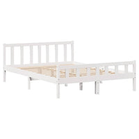 vidaXL Letto senza Materasso Bianco 160x200 cm Legno Massello di Pino