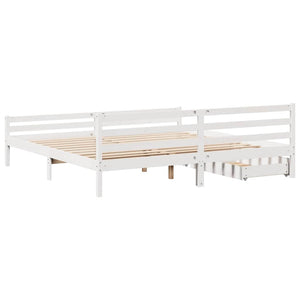 Letto senza Materasso Bianco 180x200 cm Legno Massello di Pino 3301617