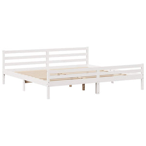 Letto senza Materasso Bianco 180x200 cm Legno Massello di Pino 3301617