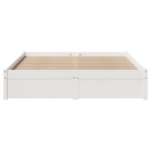 Letto senza Materasso Bianco 120x190 cm Legno Massello di Pino 3301651