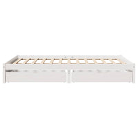 Letto senza Materasso Bianco 140x200 cm Legno Massello di Pino
