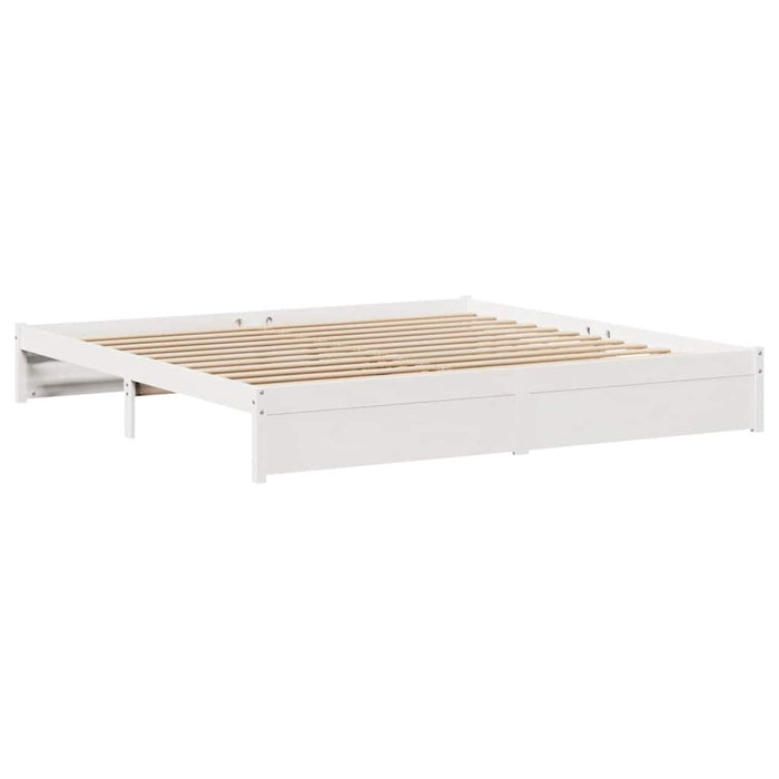 Letto senza Materasso Bianco 180x200 cm Legno Massello di Pino 3301669