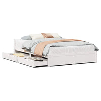 Letto senza Materasso Bianco 140x190 cm Legno Massello di Pino 3301681