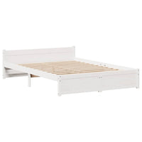 Letto senza Materasso Bianco 140x190 cm Legno Massello di Pino 3301681