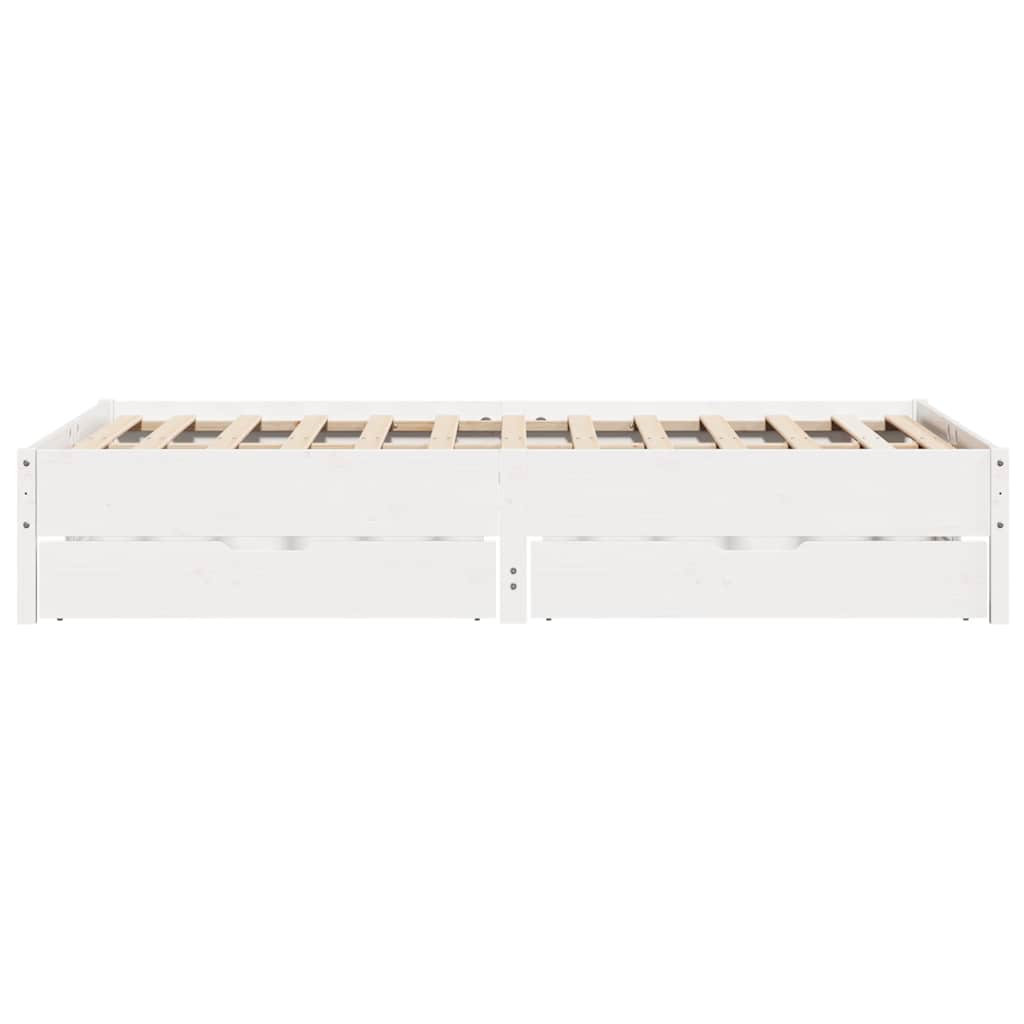 vidaXL Letto senza Materasso Bianco 140x200 cm Legno Massello di Pino