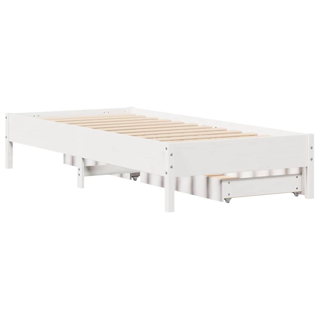 vidaXL Letto senza Materasso Bianco 90x190 cm in Legno Massello Pino