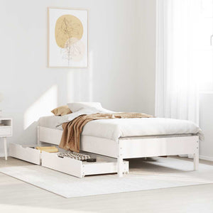 vidaXL Letto senza Materasso Bianco 90x190 cm in Legno Massello Pino