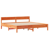 Letto senza Materasso Marrone Cera 180x200 cm in Legno di Pino