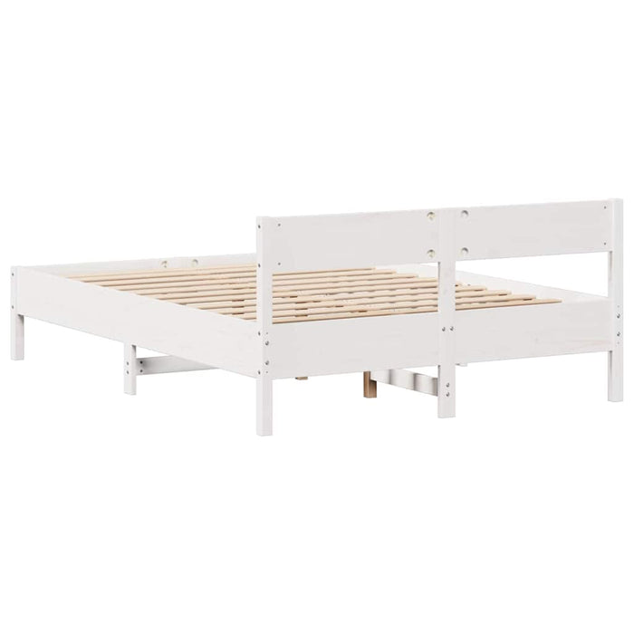 Letto senza Materasso Bianco 140x200 cm Legno Massello di Pino 3301750